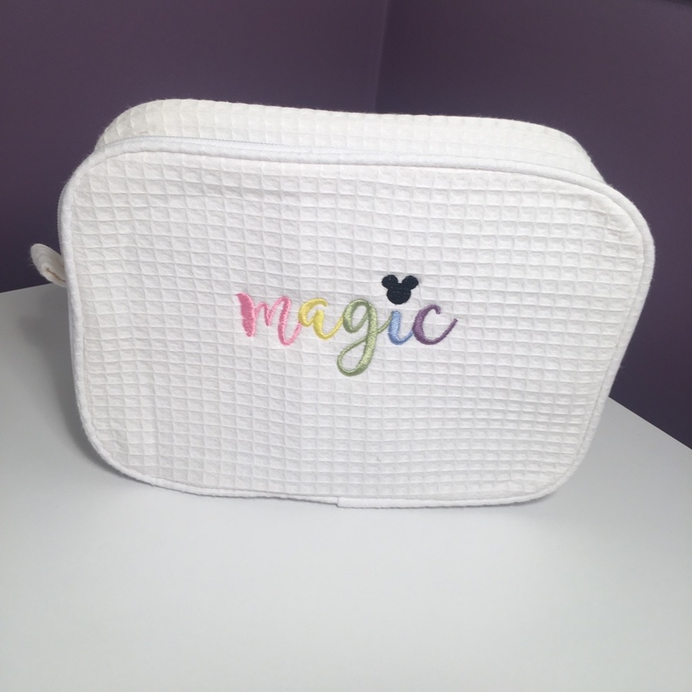 Rainbow Magic Large Waffle Weave Cosmetic Case